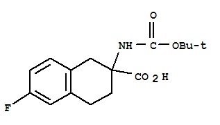 CAS:885274-13-5	2-(Boc-氨基)-6-氟-1,2,3,4-四氢萘-2-羧酸	2-(Boc-amino)-6-fluoro-1,2,3,4-tetrahydronaphthalene-2-carboxylic acid