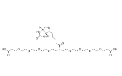 1964503-35-2,N-Biotin-N-bis(PEG4-acid)，N-生物素-N-双(四聚乙二醇-羧酸)