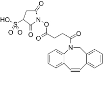 DBCO-C2-SulfoNHS ester，CAS:1803279-86-8,二苯基环辛烯-C2-磺酸基-N-羟基琥珀酰亚胺酯