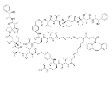 DBCO-(PEG2-VC-PAB-MMAE)2，CAS:2259318-55-1，二苯基环辛烯-(PEG2-VC-PAB-MMAE)2