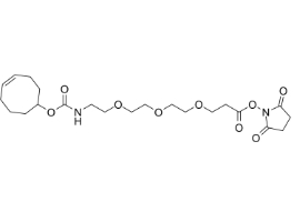 CAS：2141981-88-4，TCO-PEG3-NHS ester，反式环辛烯-三聚乙二醇-羟基琥珀酰亚胺酯