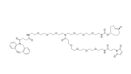 Mal-PEG4-(PEG3-DBCO)-(PEG3-TCO)，马来酰亚胺-聚乙二醇-(聚乙二醇-二苯并环辛炔)-聚乙二醇-反式环辛烯