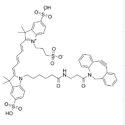 DBCO-Sulfo-Cy5，CAS#: 1564286-24-3，水溶性菁染料