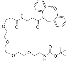 DBCO-NHCO-PEG4-NH-Boc，cas:1255942-12-1，二苯并环辛炔-NHCO-四聚乙二醇-NH-叔丁酯