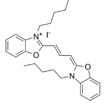 53213-81-3；3,3＇-Di-n-pentyloxacarbocyanine iodide；3,3'-二戊基氧杂羰花青碘化物