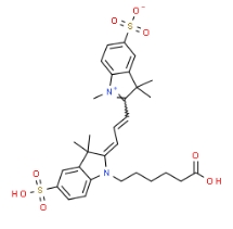 Sulfo-Cyanine3 carboxylic acid，Sulfo-Cy3 COOH，1121756-11-3，磺酸基-Cy3 羧酸