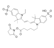 146368-16-3；磺酸花菁染料 Sulfo Cy3 NHS ester；磺化Cy3-N-羟基琥珀酰亚胺酯 