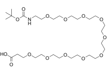 Boc-NH-PEG10-CH2CH2COOH， 叔丁氧羰基-十聚乙二醇-丙酸