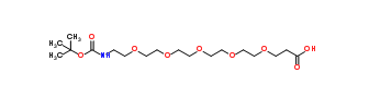 Boc-NH-PEG5-CH2CH2COOH ， 叔丁氧羰基-五聚乙二醇-丙酸