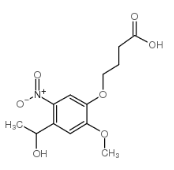 175281-76-2, 4-[4-(1-羟乙基)-2-甲氧基-5-硝基苯氧基]丁酸