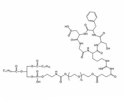 DSPE-PEG-cRGD，磷脂-聚乙二醇-细胞穿膜肽cRGD，具有生物相容性
