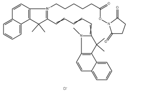 Cyanine5.5 NHS ester，CAS号1469277-96-0，水溶性荧光标记试剂