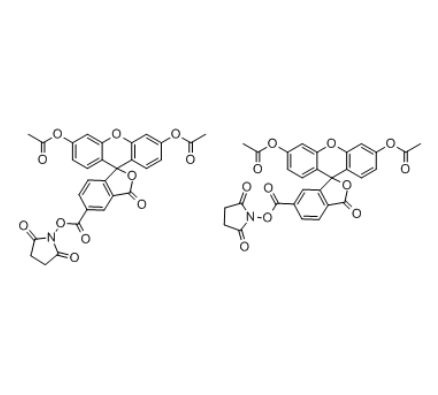 5(6)-羧基二乙酸荧光素琥珀酰亚胺酯(CFDA)	 