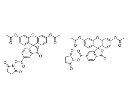 5(6)-羧基二乙酸荧光素琥珀酰亚胺酯(CFDA)	 