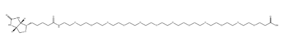 Biotin-PEG12-COOH，CAS号1621423-14-0，生物素-十二聚乙二醇-丙酸.png