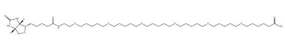 Biotin-PEG12-COOH，CAS号1621423-14-0，生物素-十二聚乙二醇-丙酸.png