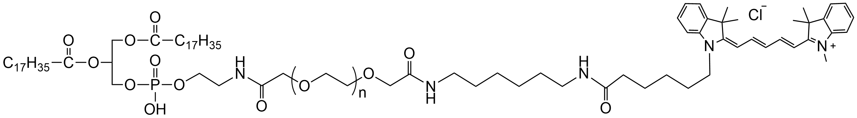 DSPE-PEG2000-CY5，菁类染料Cy5标记磷脂-聚乙二醇