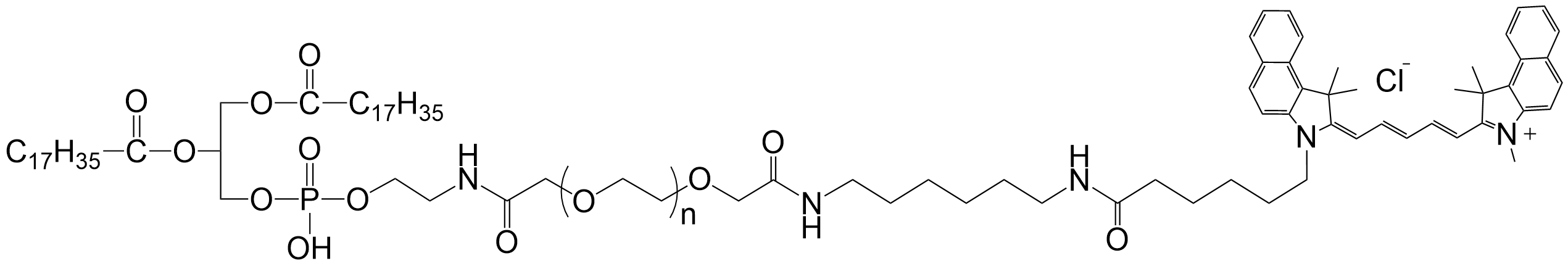 DSPE-PEG2000-CY5.5，Cy5.5标记磷脂-聚乙二醇