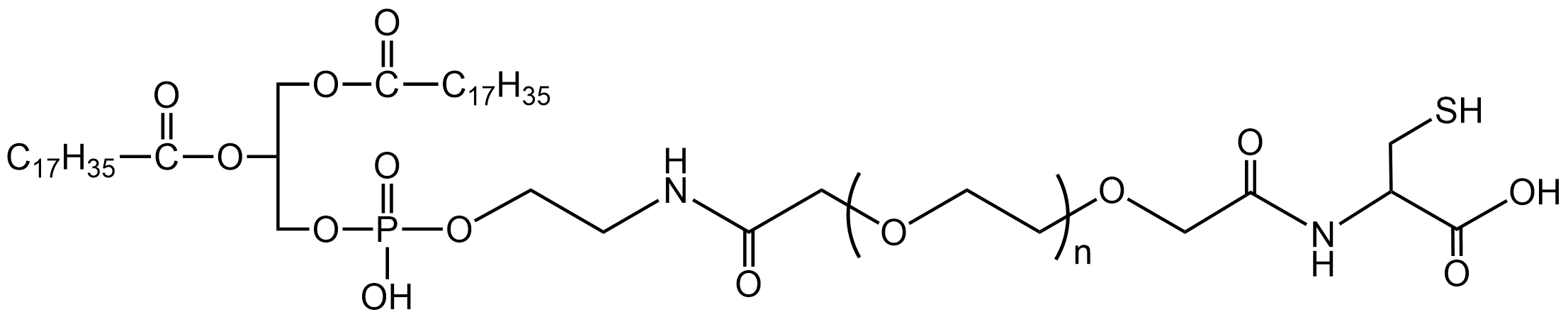 DSPE-PEG2000-Cys，磷脂-聚乙二醇-半胱氨酸