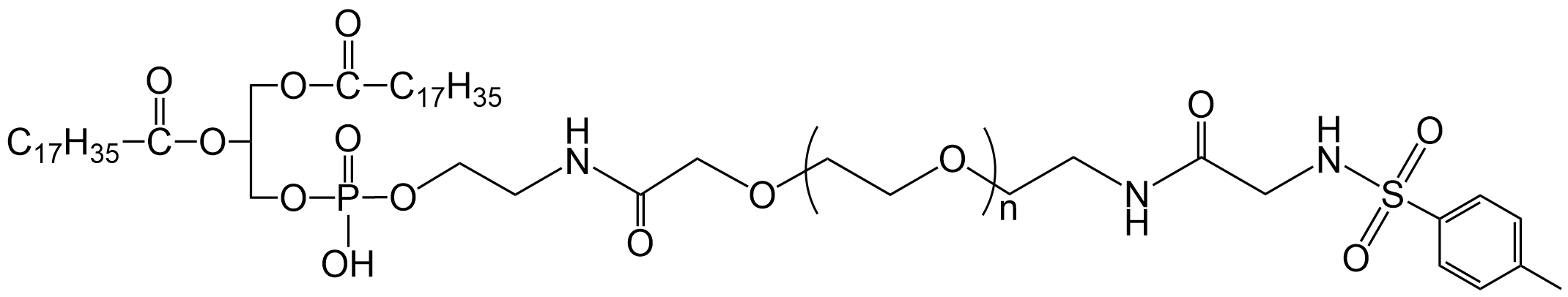 磷脂-聚乙二醇-N-对甲苯磺酰甘氨酸，DSPE-PEG-N-对甲苯磺酰甘氨酸