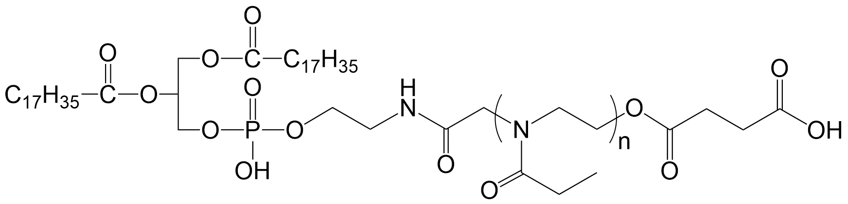 DSPE-PEOz-COOH，磷脂-聚(2-乙基-2-噁唑啉)-羧基