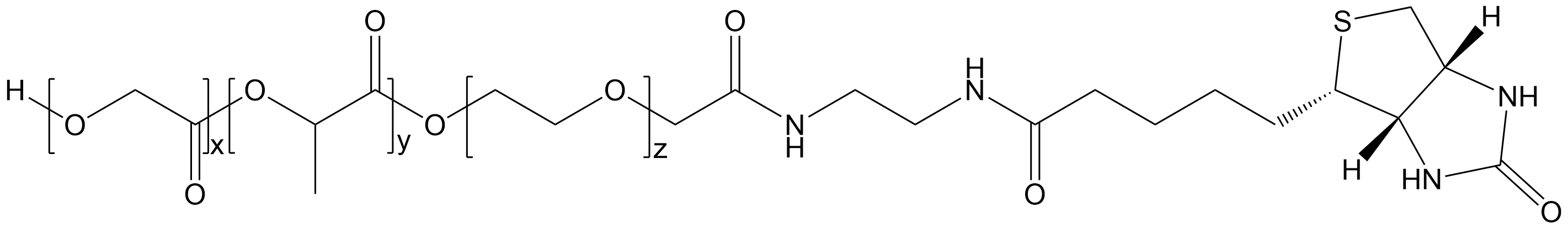 PLGA-PEG-Biotin，聚乳酸羟基乙酸共聚物-聚乙二醇-生物素