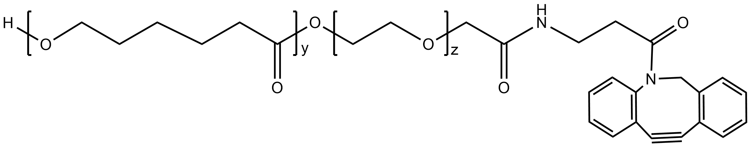 PCL-PEG-DBCO，聚己内酯-聚乙二醇-二苯基环辛炔