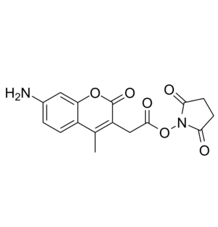 7-氨基-4-甲基香豆素-3-乙酸 N-琥珀酰亚胺酯	 
