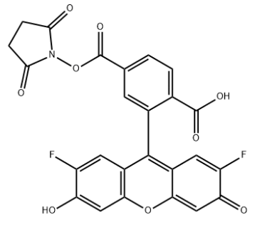 Difluorocarboxyfluorescein NHS, 6-isomer 