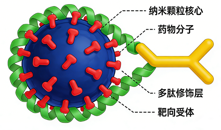 多肽修饰的载药纳米颗粒