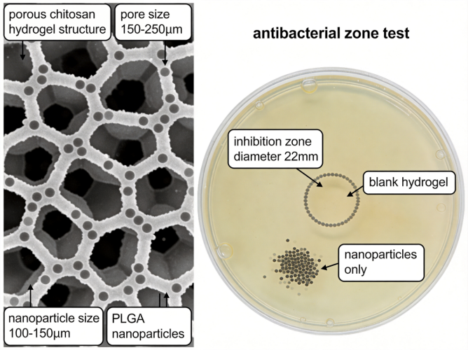 壳聚糖水凝胶复合载药纳米粒抗菌创敷料定制