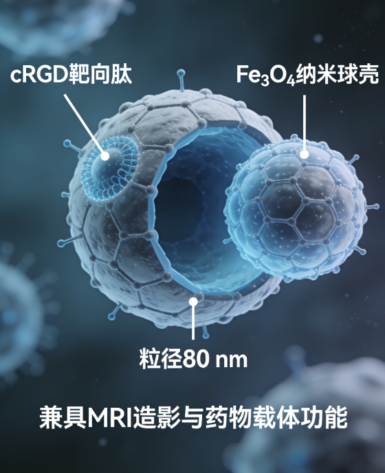 cRGD 靶向中空 Fe₃O₄纳米球