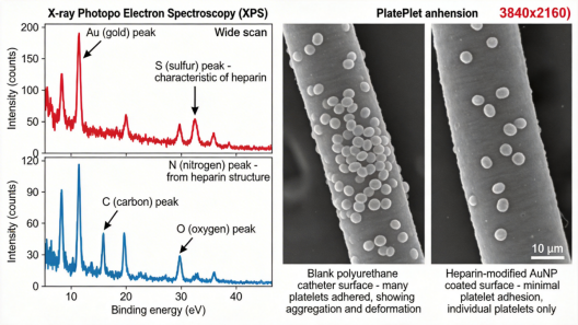 肝素修饰纳米金抗凝血生物材料