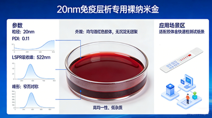 20nm免疫层析专用裸纳米金