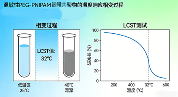 温敏性PEG-PNIPAM嵌段共聚物