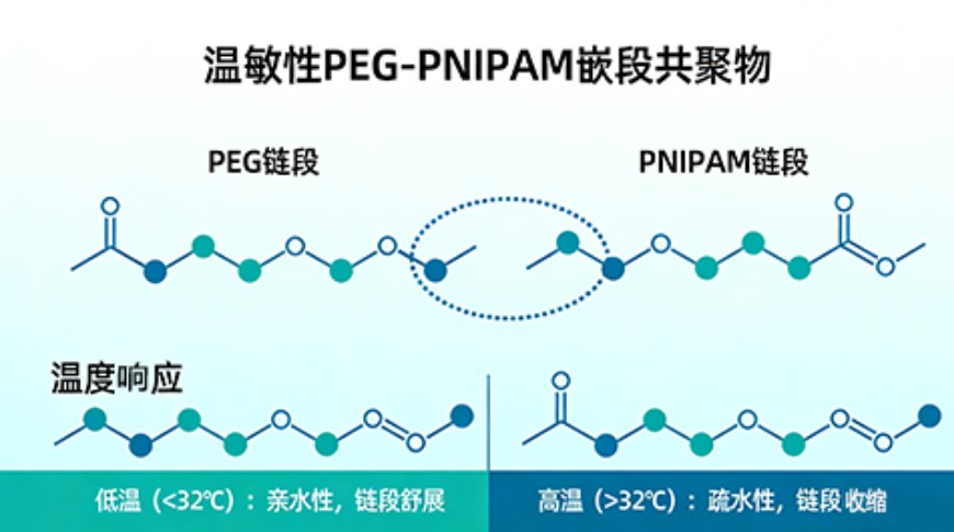 温敏性PEG-PNIPAM嵌段共聚物