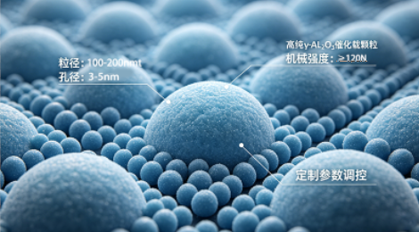 高纯γ-Al₂O₃催化载体定制（粒径与孔径、机械强度调控）