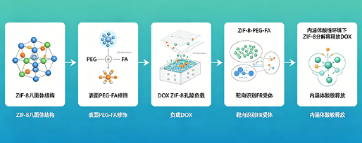 叶酸靶向ZIF-8载药微球（主动靶向递送）