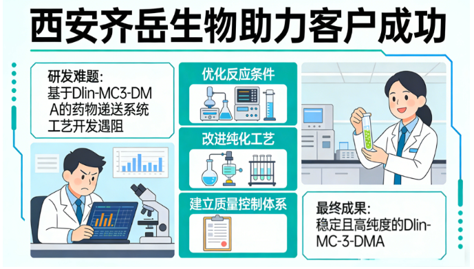 CAS：1224606-06-7，Dlin-MC3-DMA阳离子脂质的工艺开发：西安齐岳生物的探索