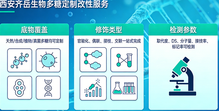 几十种多糖改性定制服务（修饰・偶联・功能化）