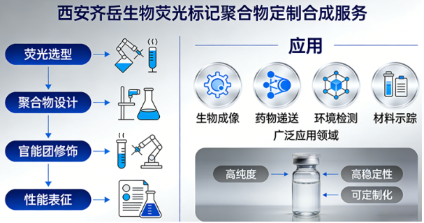 荧光标记聚合物定制合成｜西安齐岳生物 全链条合成与表征专业服务