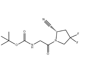 CAS:1448440-50-3，(S)-1-[2-(Boc-氨基)乙酰基]-4,4-二氟吡咯烷-2-甲腈，含氟试剂 科研用