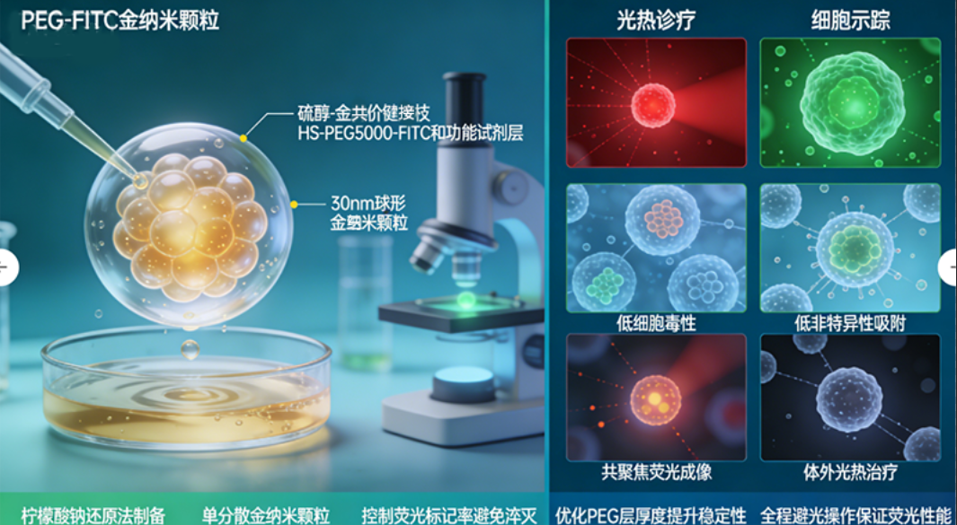 PEG修饰无机纳米颗粒定制｜参数可调·批量可做