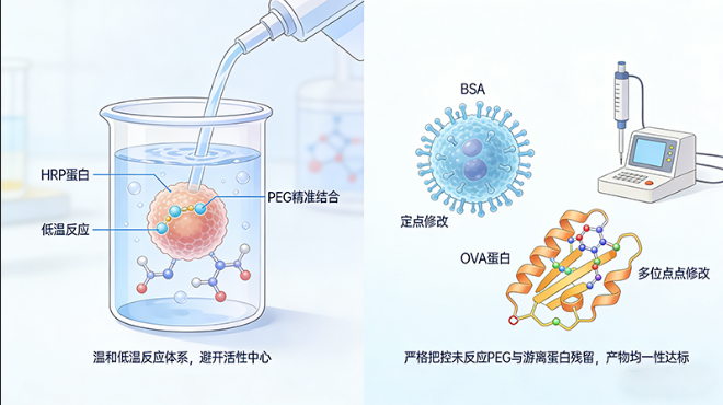 PEG修饰蛋白（BSA、OVA、HRP）定制服务丨齐岳生物