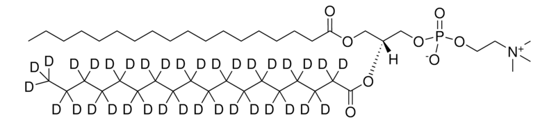 ​18:0-18:0-d35 PC，CAS:327178-88-1，1-硬脂酰-2-硬脂酰-d35-sn-甘油-3-磷酸胆碱的结构特征